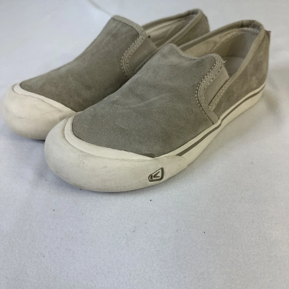 KEEN Coronado III Slip On Sz 7 Suede Taupe Shoes Comfort Casual 100% Vulcanized